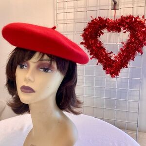 Red Beret Retro Hat NWOT
